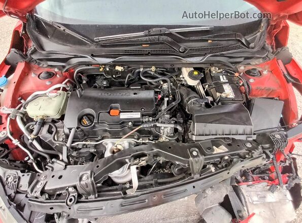 2HGFC2F70JH580317 2018 HONDA CIVIC Red Widok wnętrza z tyłu