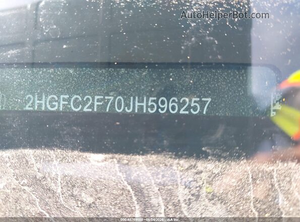2HGFC2F70JH596257 2018 HONDA CIVIC Black Widok komory silnika