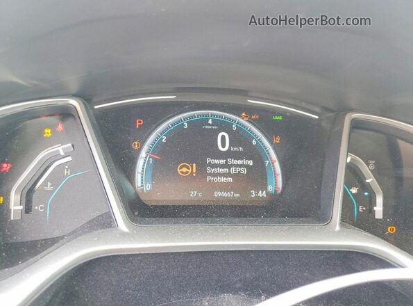 2HGFC2F70KH025708 2019 HONDA CIVIC White Instrument cluster view