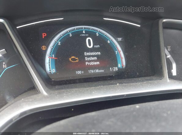 2HGFC2F71HH521318 2017 HONDA CIVIC Gray Widok tylnych siedzeń