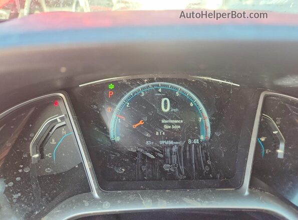 2HGFC2F71JH510633 2018 HONDA CIVIC Red Instrument cluster view