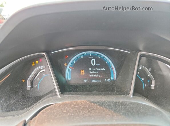 2HGFC2F71JH518411 2018 HONDA CIVIC White Вид щитка приладів