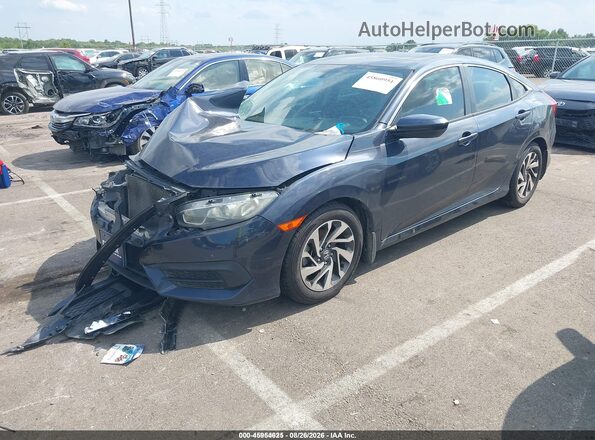 2HGFC2F72JH505313 2018 HONDA CIVIC Blue Առջևի ձախ երեք քառորդ տեսարան