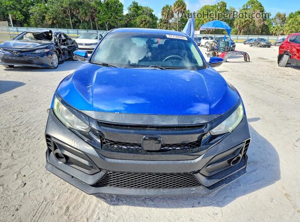 2HGFC2F72JH600857 2018 HONDA CIVIC Blue Դիմացի տեսք