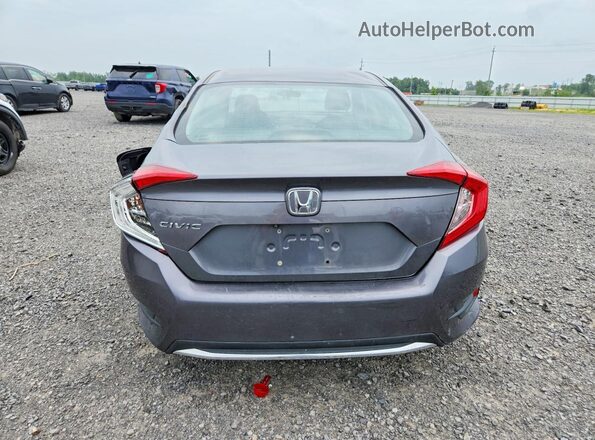 2HGFC2F72KH033485 2019 HONDA CIVIC Gray Вид ззаду