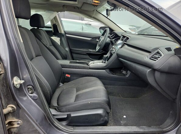 2HGFC2F72KH033485 2019 HONDA CIVIC Gray Вид салону спереду