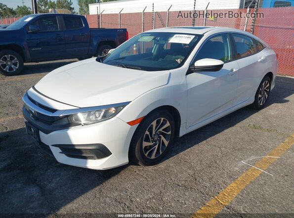 2HGFC2F73GH571376 2016 HONDA CIVIC White Առջևի ձախ երեք քառորդ տեսարան