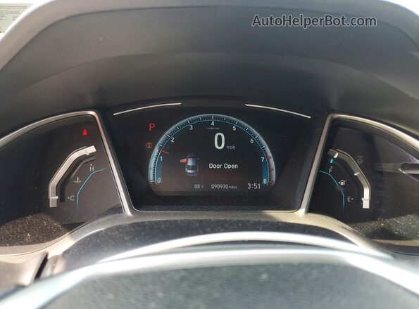 2HGFC2F73HH531249 2017 HONDA CIVIC Black Вид щитка приладів