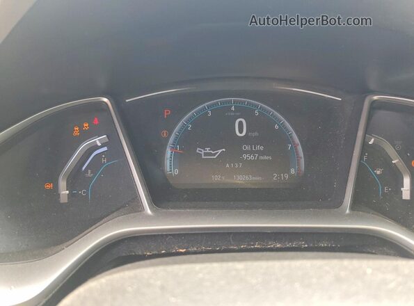2HGFC2F73JH578304 2018 HONDA CIVIC Gray ხელსაწყოთა პანელის ხედი