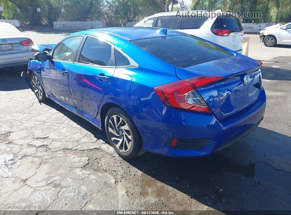 2HGFC2F73JH596768 2018 HONDA CIVIC Blue Trasero izquierdo
