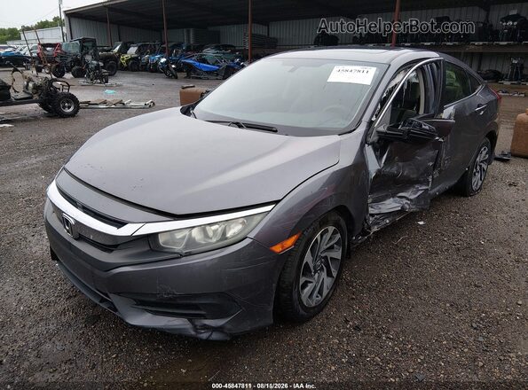 2HGFC2F74GH518363 2016 HONDA CIVIC Gray Առջևի ձախ երեք քառորդ տեսարան