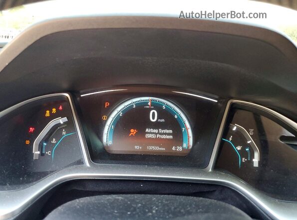 2HGFC2F74JH515891 2018 HONDA CIVIC Gray Instrument cluster view