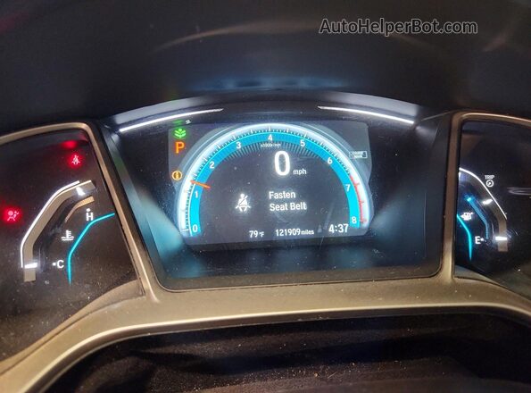 2HGFC2F74JH548986 2018 HONDA CIVIC Black ხელსაწყოთა პანელის ხედი