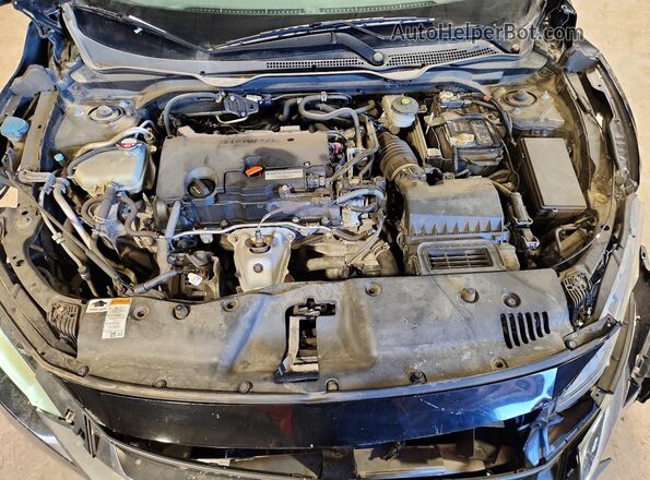 2HGFC2F74JH548986 2018 HONDA CIVIC Black უკანა სალონის ხედი
