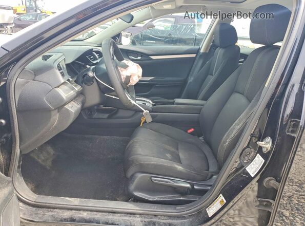 2HGFC2F75JH563058 2018 HONDA CIVIC Black წინა სალონის ხედი