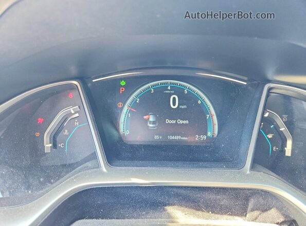 2HGFC2F75JH590860 2018 HONDA CIVIC Black ხელსაწყოთა პანელის ხედი