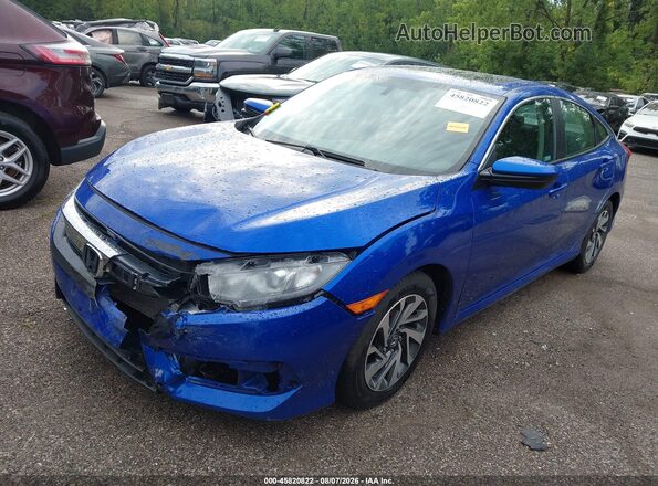 2HGFC2F75JH602148 2018 HONDA CIVIC Blue Przód lewy