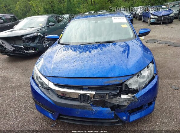 2HGFC2F75JH602148 2018 HONDA CIVIC Blue Widok zestawu wskaźników