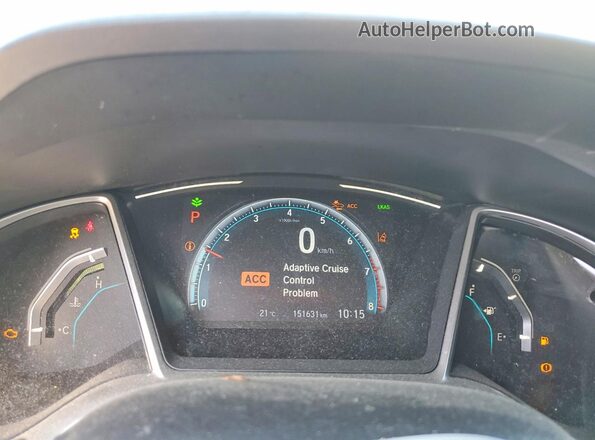 2HGFC2F75KH043556 2019 HONDA CIVIC Blue Widok zestawu wskaźników