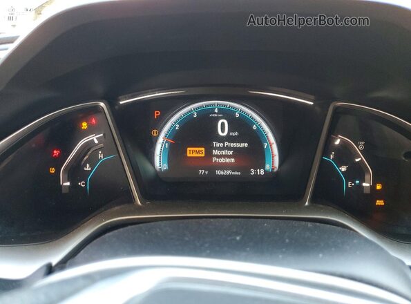 2HGFC2F76GH504559 2016 HONDA CIVIC Black Вид щитка приладів