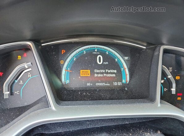 2HGFC2F76GH570657 2016 HONDA CIVIC Silver Вид щитка приладів