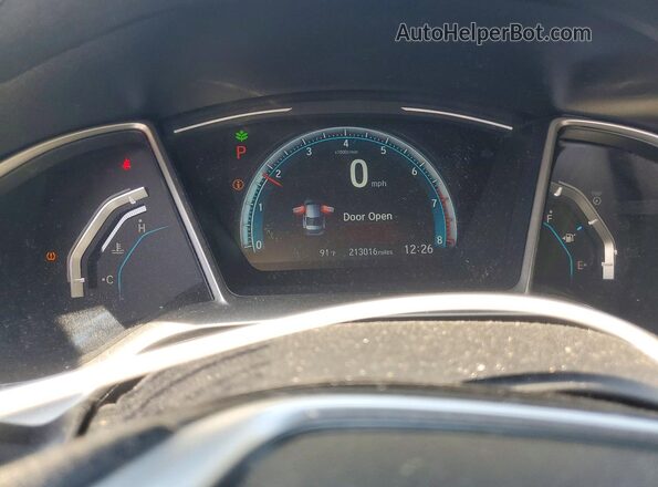 2HGFC2F76HH521735 2017 HONDA CIVIC Red Вид щитка приладів