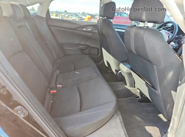 2HGFC2F76JH504245 2018 HONDA CIVIC Black უკანა სავარძლების ხედი