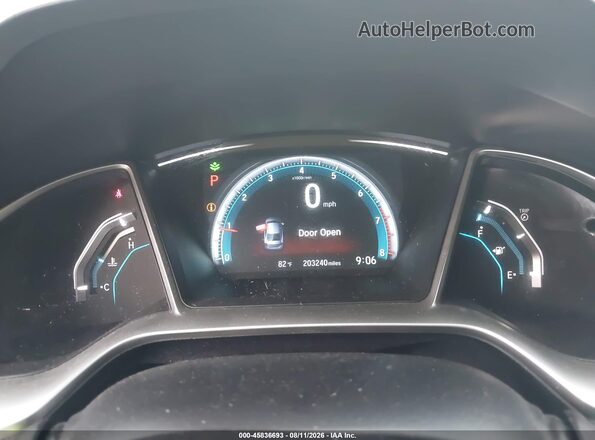2HGFC2F76JH511082 2018 HONDA CIVIC Black უკანა სავარძლების ხედი