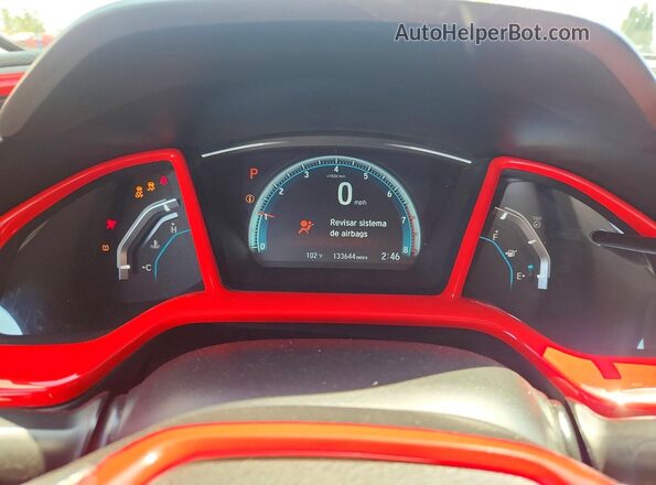 2HGFC2F76JH536337 2018 HONDA CIVIC Black Սարքավորումների վահանակի տեսք