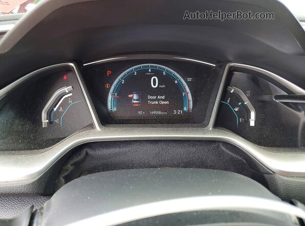 2HGFC2F77GH512797 2016 HONDA CIVIC Red Instrument cluster view