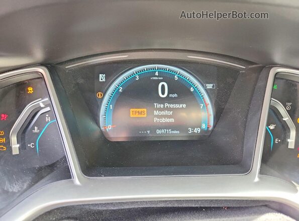 2HGFC2F77HH556056 2017 HONDA CIVIC Gray Սարքավորումների վահանակի տեսք