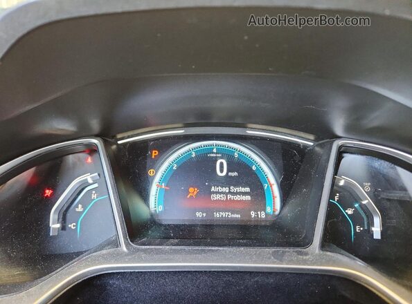 2HGFC2F77HH567350 2017 HONDA CIVIC Gray Instrument cluster view