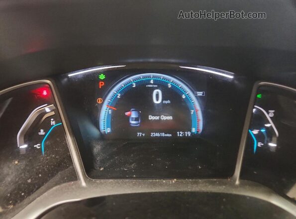 2HGFC2F77JH513083 2018 HONDA CIVIC Gray Սարքավորումների վահանակի տեսք