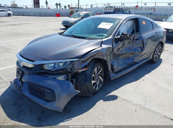 2HGFC2F77JH535214 2018 HONDA CIVIC Gray Front left