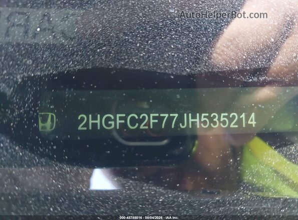 2HGFC2F77JH535214 2018 HONDA CIVIC Gray Engine compartment view