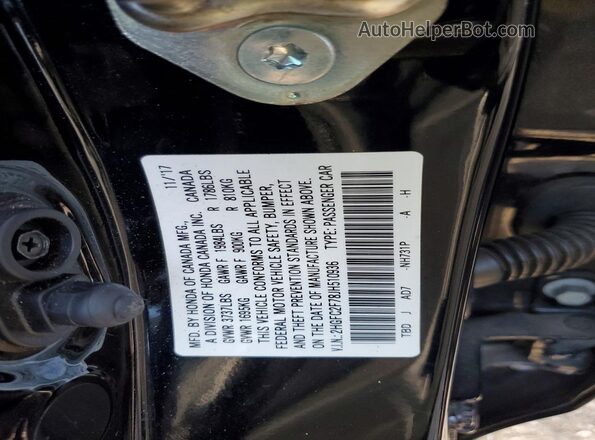 2HGFC2F78JH510936 2018 HONDA CIVIC Black Widok komory silnika
