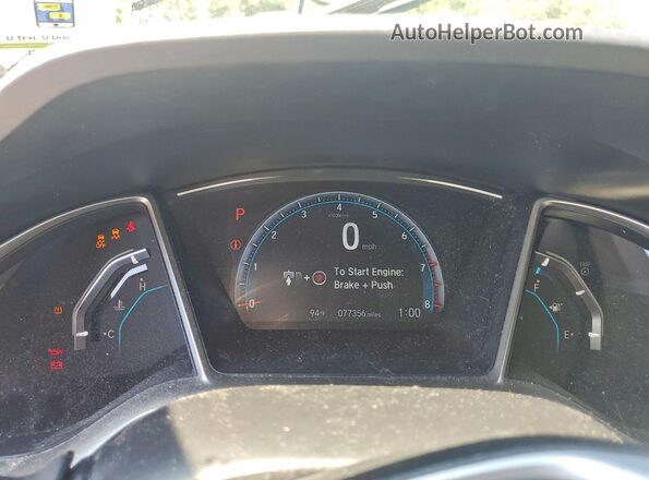 2HGFC2F78JH599505 2018 HONDA CIVIC Gray Vista del cuadro de instrumentos