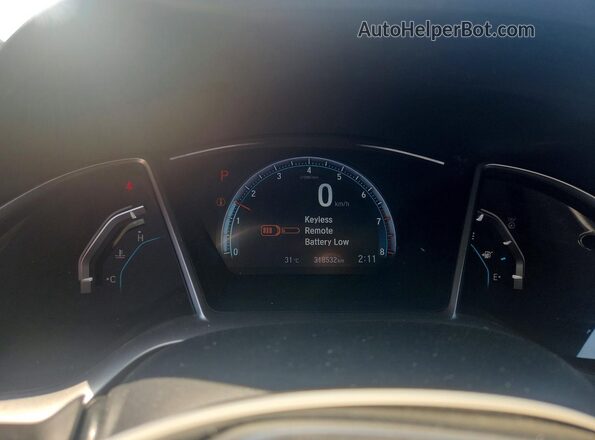 2HGFC2F79GH002502 2016 HONDA CIVIC Серебряный Вид щитка приборов