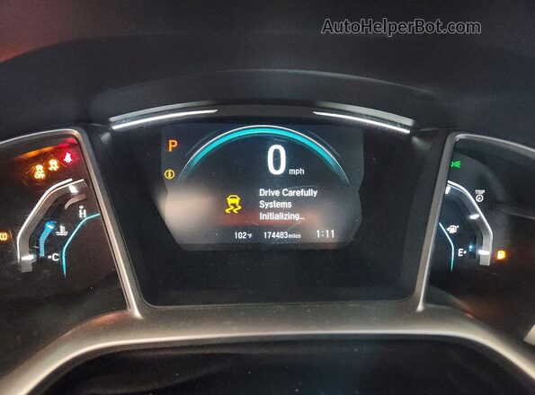2HGFC2F79GH520223 2016 HONDA CIVIC White Instrument cluster view