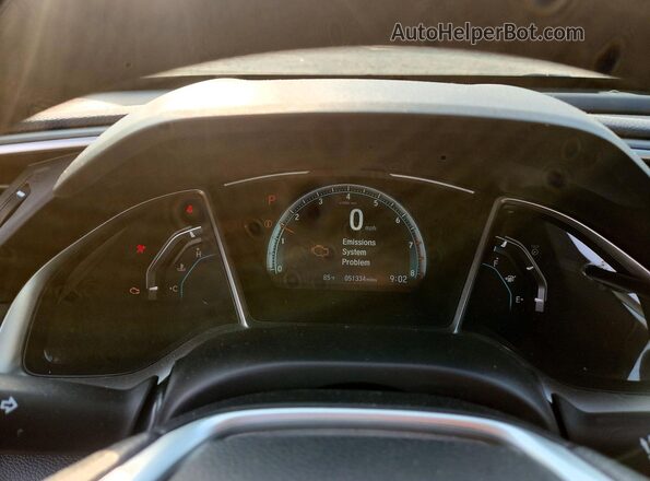 2HGFC2F79HH530994 2017 HONDA CIVIC Gray Вид щитка приладів
