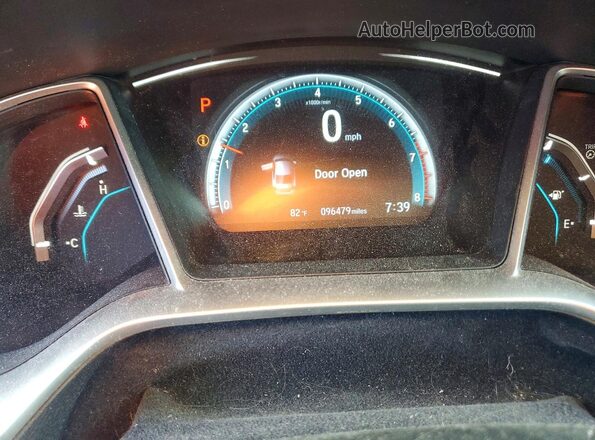 2HGFC2F79JH511111 2018 HONDA CIVIC Black Вид щитка приладів