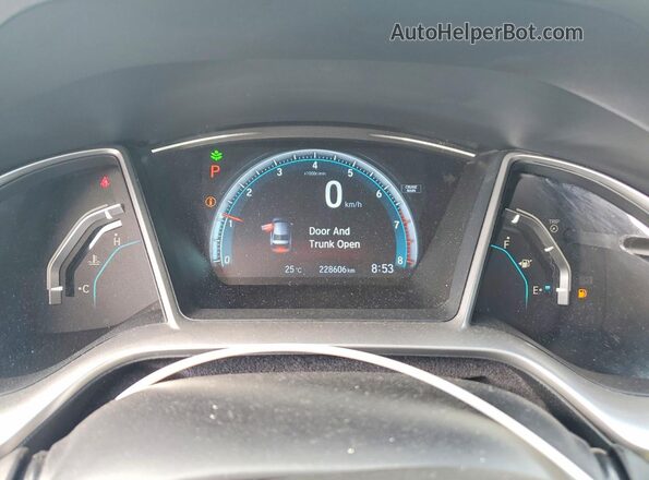 2HGFC2F7XGH018059 2016 HONDA CIVIC Black Вид щитка приладів