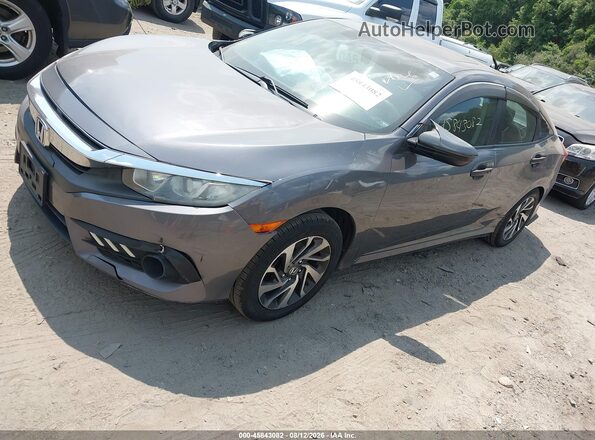 2HGFC2F7XGH502796 2016 HONDA CIVIC Gray Առջևի ձախ երեք քառորդ տեսարան