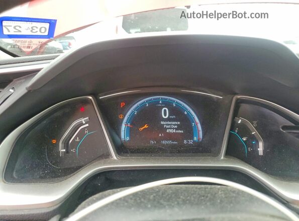 2HGFC2F7XGH556678 2016 HONDA CIVIC Red ხელსაწყოთა პანელის ხედი