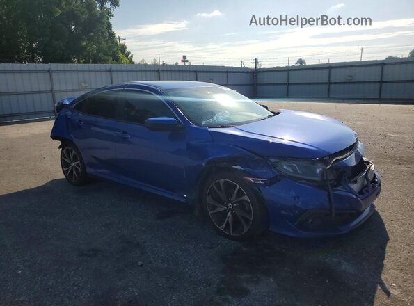 2HGFC2F80KH521441 2019 HONDA CIVIC Blue წინა მარჯვენა
