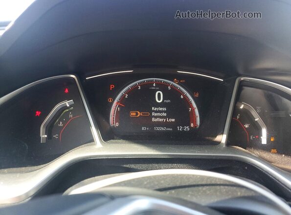 2HGFC2F80KH521441 2019 HONDA CIVIC Blue ხელსაწყოთა პანელის ხედი