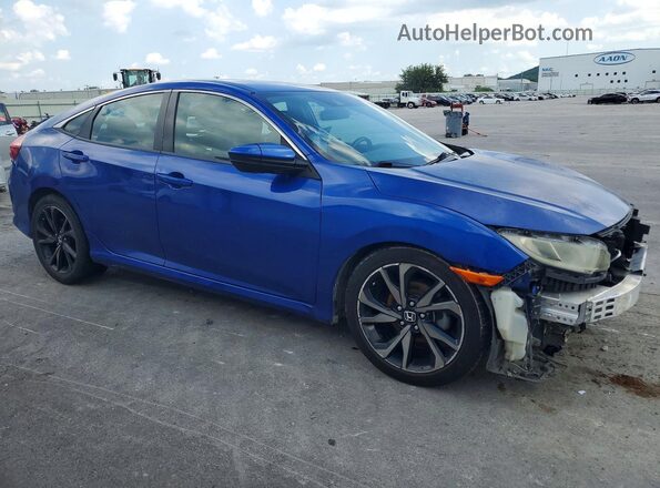 2HGFC2F80KH532682 2019 HONDA CIVIC Blue Առջևի աջ