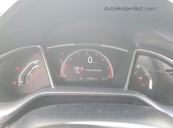 2HGFC2F80KH532682 2019 HONDA CIVIC Blue Սարքավորումների վահանակի տեսք