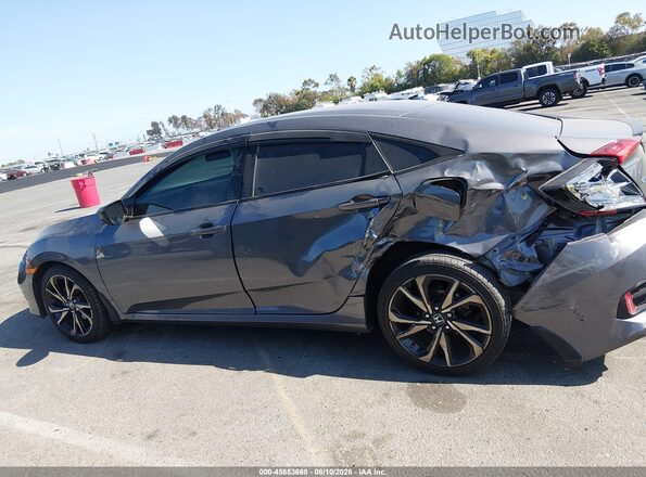 2HGFC2F80KH555525 2019 HONDA CIVIC Gray Vista interior de 360 grados