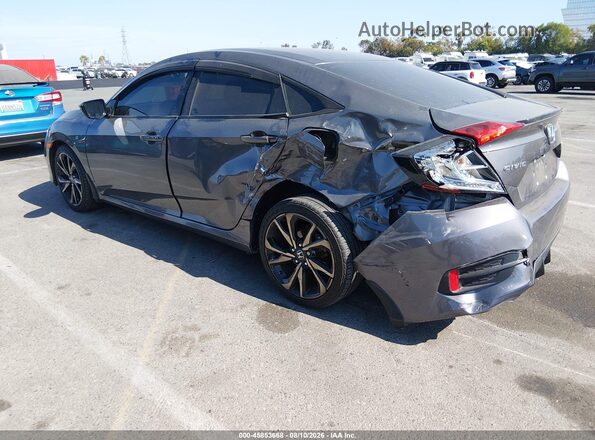 2HGFC2F80KH555525 2019 HONDA CIVIC Gray Trasero izquierdo